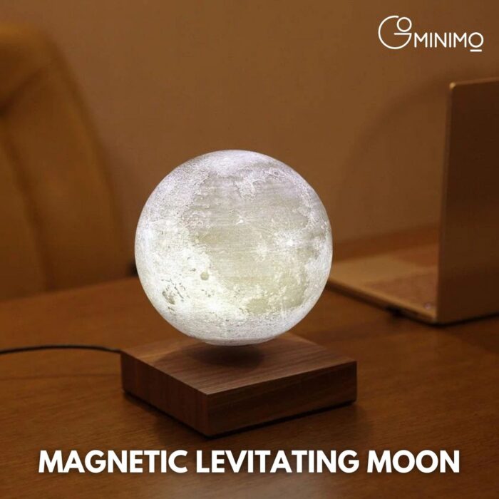 GOMINIMO Magnetic Levitating 3D Moon Lamp - Dark Brown - Image 2