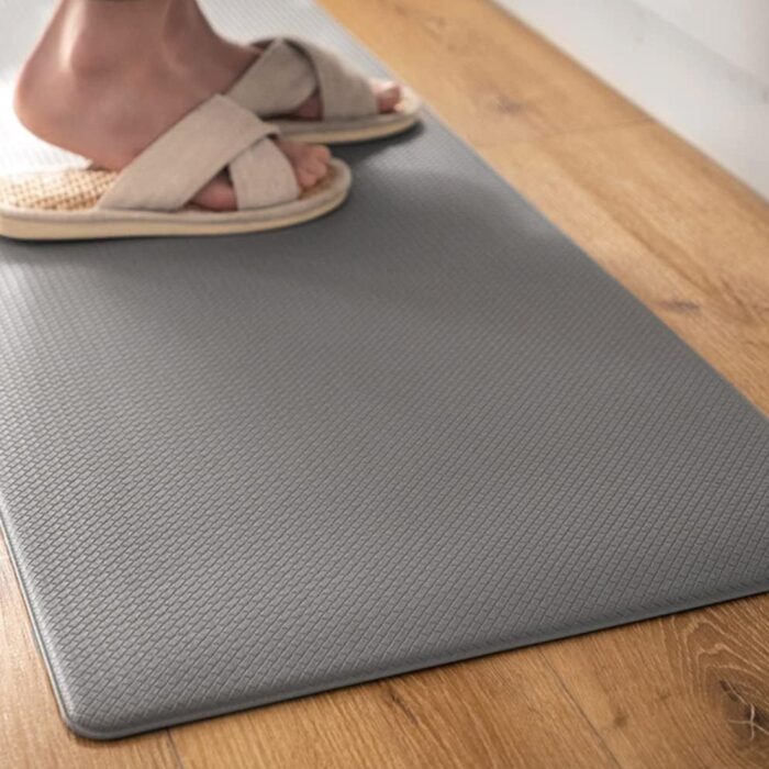 GOMINIMO PVC Kitchen Floor Mat 2pcs Set Grey - Image 2