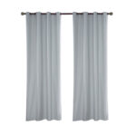 GOMINIMO Temporary Blackout Blinds Curtain Detachable for Thermal Insulated Room (Set of 2, 240 x 140cm, Black)