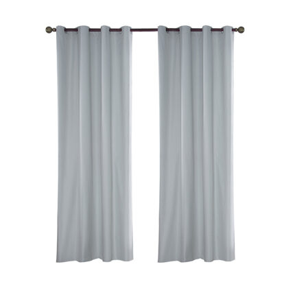 GOMINIMO Temporary Blackout Blinds Curtain Detachable for Thermal Insulated Room (Set of 2, 240 x 140cm, Black)