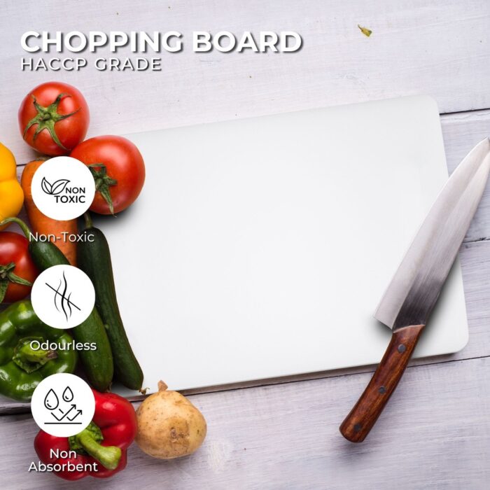 GOMINIMO Plastic Kitchen Anti-Noise Chopping Knife Chopping Board White - Image 2