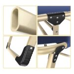 KILIROO Adjustable Portable Folding Bed with Mattress and Headrest (Blue) - Image 3