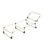 KILIROO Folding Camping Cot Bed 600D Oxford Fabric with Removable Pillow, Navy Blue - Image 2