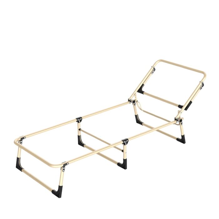 KILIROO Folding Camping Cot Bed 600D Oxford Fabric with Removable Pillow, Navy Blue - Image 2