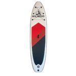 KILIROO Inflatable Stand Up Paddle Board Balanced SUP Portable Ultralight, 10.5 x 2.5 x 0.5 ft, with EVA Anti-Slip Pad Red, Dark Red & Black - Image 2
