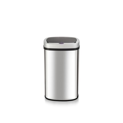 MIRAKLASS Motion Sensor Bin 60L Mirror Oval Silver