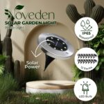 NOVEDEN 12 Pack Waterproof Solar LED Light (White) - Image 2