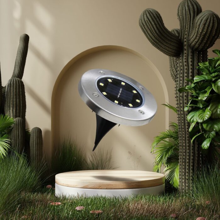 NOVEDEN 12 Pack Waterproof Solar LED Light (White) - Image 3