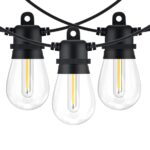 NOVEDEN 53FT 15+1 Bulbs LED Outdoor String Lights - Warm White - Image 2
