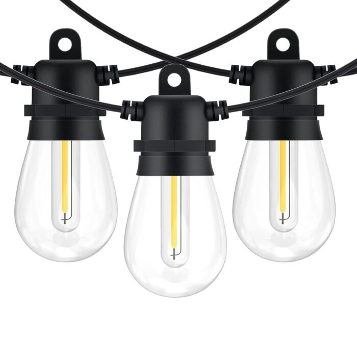 NOVEDEN 53FT 15+1 Bulbs LED Outdoor String Lights - Warm White - Image 2
