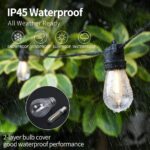 NOVEDEN 53FT 15+1 Bulbs LED Outdoor String Lights - Warm White - Image 3
