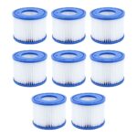 NOVEDEN 8 Pack Hot Tub Spa Filter Replacement Cartridge Size Ⅵ (Blue and White)