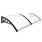 NOVEDEN Window Door Awning Canopy Outdoor UV Patio Rain Cover Clear White 1M X 2.4M Type 1