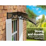NOVEDEN Window Door Awning Canopy Outdoor UV Patio Rain Cover Tawny 1M X 2M Type 3 - Image 2
