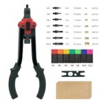 RYNOMATE 157PCS Heavy Duty Nut Rivet Gun Riveting Kit Thread M3-12 RNM-RG-100-RT