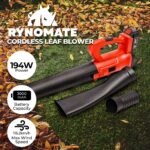 RYNOMATE 18V Cordless Garden Leaf Blower Lithium Electric Battery Nozzle 6-Speed - Image 2