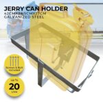 RYNOMATE 20L Jerry Can Holder for 4x4 Camper Trailer Caravan (Silver) - Image 2