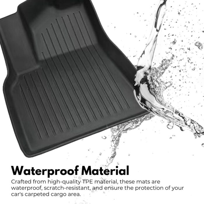 RYNOMATE Set of 6 Tesla Model-Y Floor Mats (Black) - Image 3