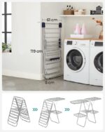 SONGMICS Foldable 2-Level Clothes Airer - Image 3