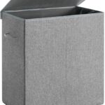 SONGMICS Linenette Fabric Laundry Hamper 142L Dark Grey
