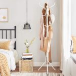 SONGMICS Metal Coat Rack 182 cm Tall Hall Tree White - Image 3