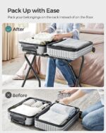 SONGMICS Steel Folding Luggage Rack Pack of 2 Black - Image 3