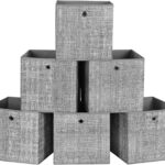 SONGMICS Storage Boxes 6 packs Non-Woven Fabric Grey