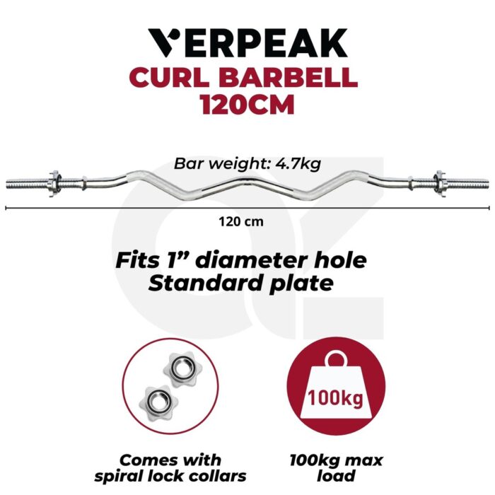 Verpeak Standard Barbell - Curl bar - Image 3
