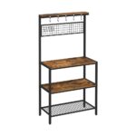 VASAGLE 3 Tier Kitchen Storage Shelves with 10 S-Hooks