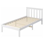 EKKIO Single Wooden Bed Frame (White) - Image 3