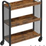 VASAGLE Utility Cart with Universal Castors