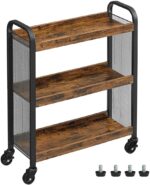VASAGLE Utility Cart with Universal Castors