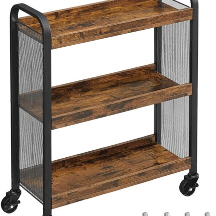 VASAGLE Utility Cart with Universal Castors