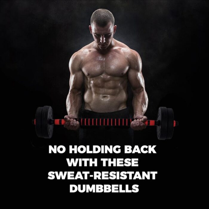 VERPEAK Adjustable Rubber Dumbbell 15kg - Image 3