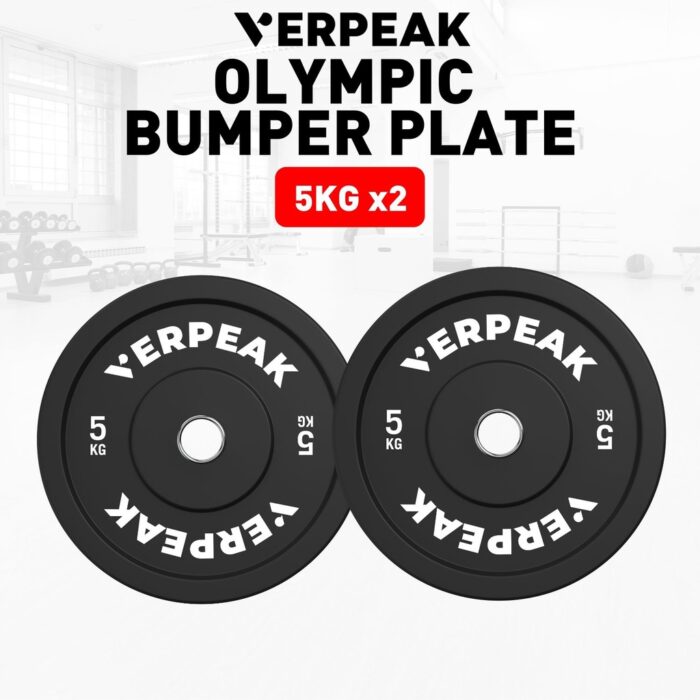 VERPEAK Black Olympic Bumper Weight Plates (15kg) - Image 3