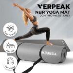 VERPEAK NBR Yoga Mat 2.0CM (Gray) - Image 2