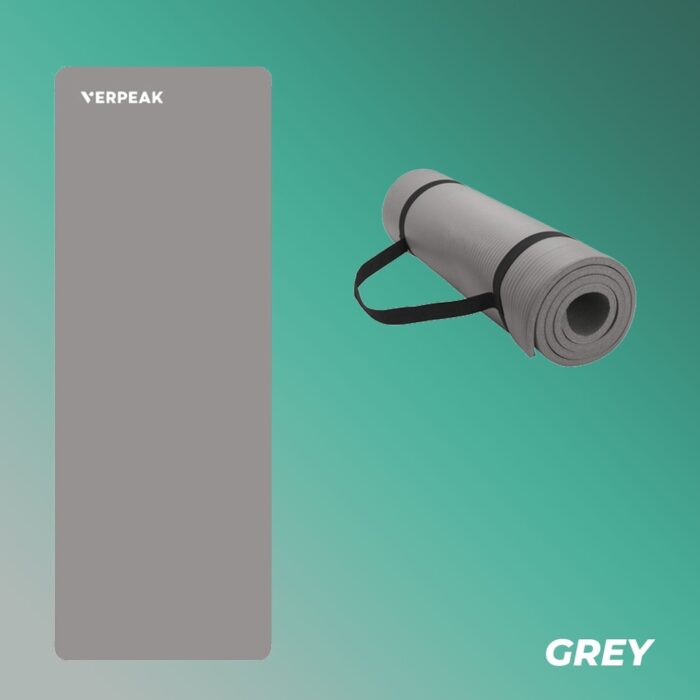 VERPEAK NBR Yoga Mat 2.0CM (Gray) - Image 3