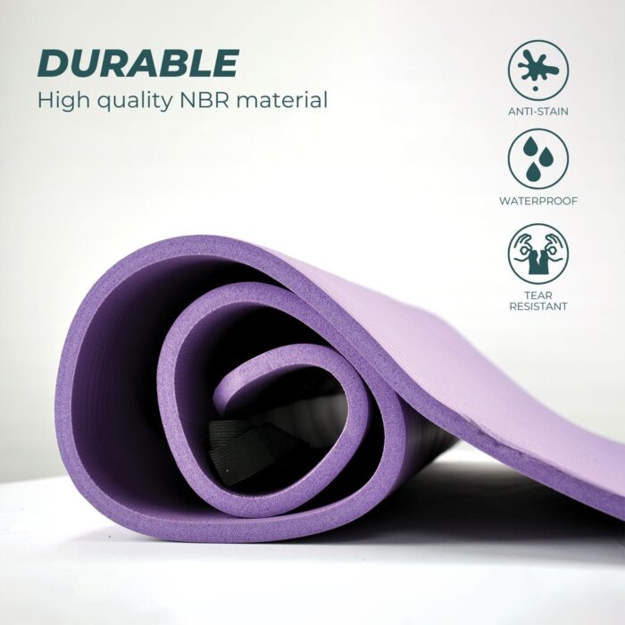 VERPEAK NBR Yoga Mat 2.0CM (Purple) - Image 3