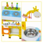 EKKIO Wooden Kitchen Playset for Kids (Giraffe Shape Kitchen Set) EK-KP-102-MS - Image 3