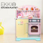 EKKIO Wooden Kitchen Playset for Kids (Japanese Style Kitchen Set, Pink) EK-KP-106-MS - Image 2