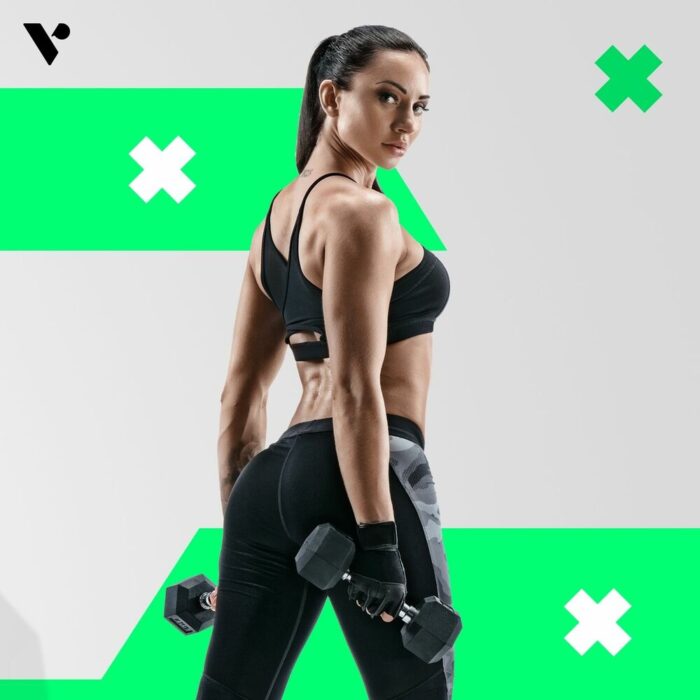 VERPEAK Rubber Hex Dumbbells 22.5kg - Image 3
