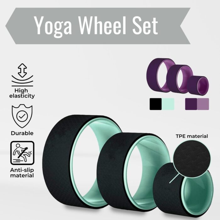 VERPEAK Yoga Wheel 3 Yoga Wheel Set (Green) - Image 2