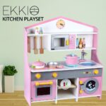 EKKIO Wooden Kitchen Playset for Kids (Japanese Style Kitchen Set, Violet) EK-KP-104-MS - Image 2