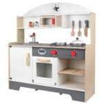EKKIO Wooden Kitchen Playset for Kids (Minimalist) EK-KP-100-MS