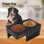 FLOOFI Elevated Pet Feeder Food Water Double Bowl Adjustable Height Raised Stand - Image 2