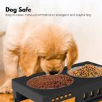 FLOOFI Elevated Pet Feeder Food Water Double Bowl Adjustable Height Raised Stand - Image 3