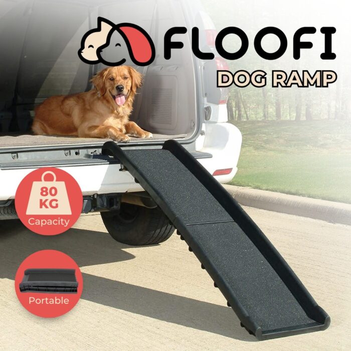 FLOOFI Foldable Non-Slip Surface Dog Ramp for Car - Image 2