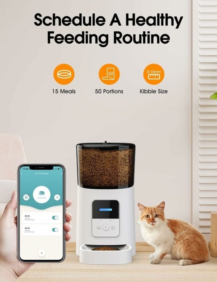 FLOOFI WiFi 6L Automatic Pet Feeder (White) FI-FD-121-CX - Image 3