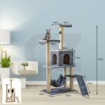 Floofi Cat Tree (138cm Dark Grey) - Image 3