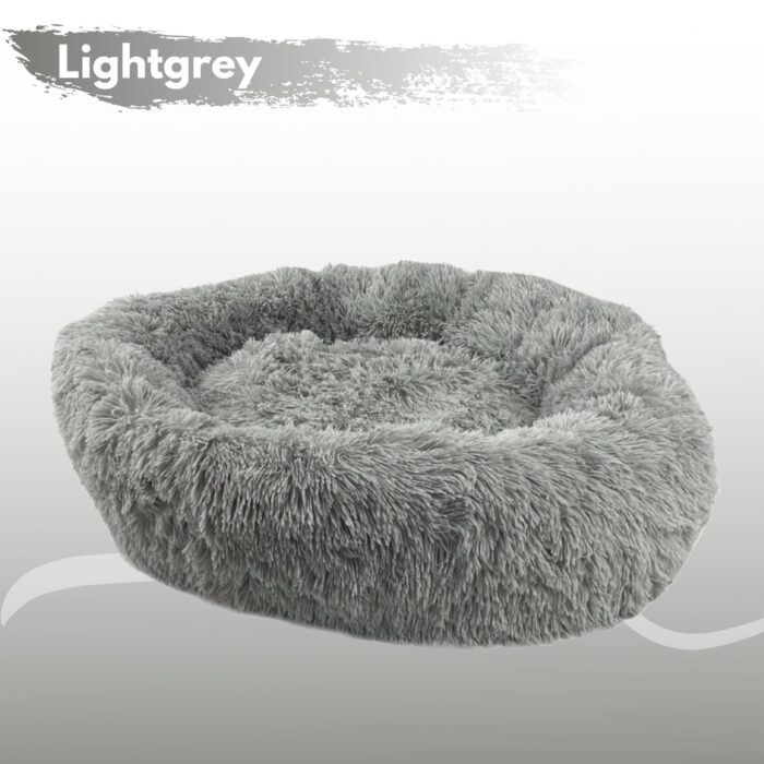 FLOOFI XL 100CM Round Pet Bed (Light Grey) - Image 2